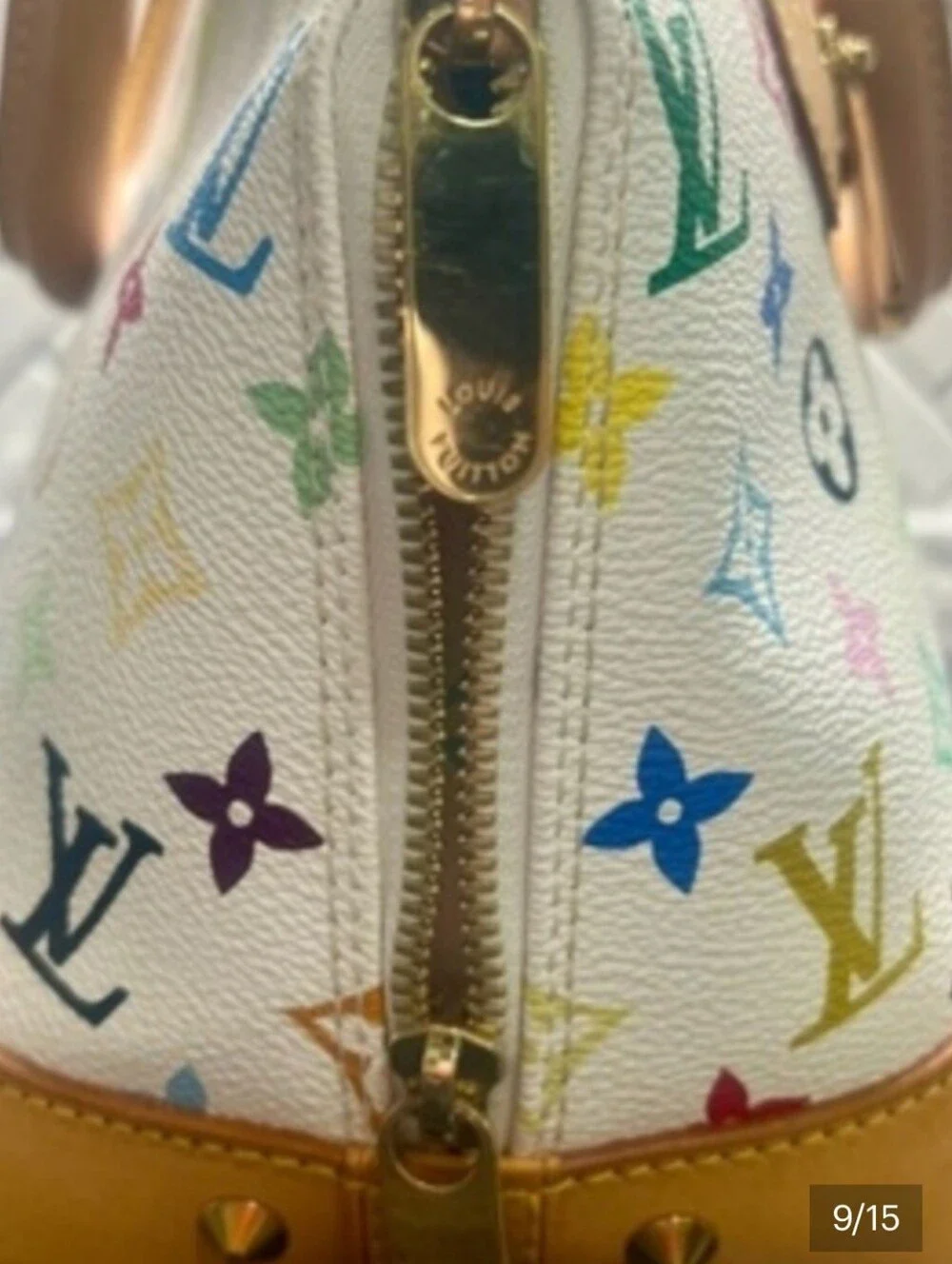 Authentic Louis Vuitton Alma PM Multicolore Monogram Satchel with Lock & Key